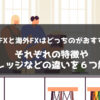 国内FXと海外FXはどっちのがおすすめ？それぞれの特徴やレバレッジなどの違いを６つ解説！